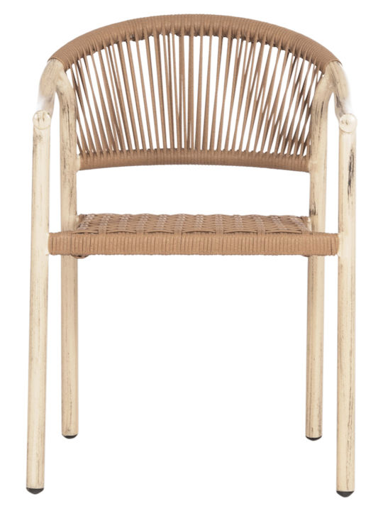 Scaun De Exterior Din Aluminiu Kerly Stejar-Cupru 54x58x78cm