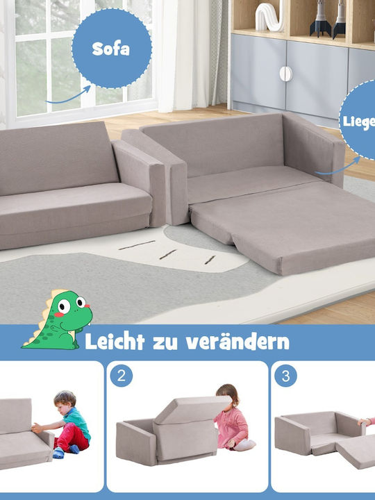Kids Sofa Grey 77x43x40cm