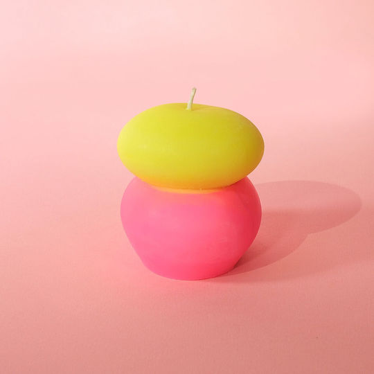 Lumânare Neon Galben & Roz Pebble
