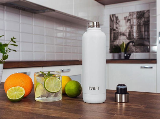 N'Oveen Μπουκάλι Θερμός Ανοξείδωτο BPA Free 500ml Λευκό