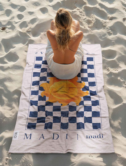 Madi Strandtuch Baumwolle Blau 160x90cm.