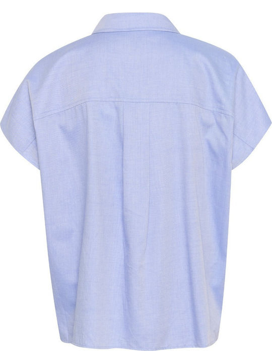 Women's Denim Long Sleeve Shirt Blue