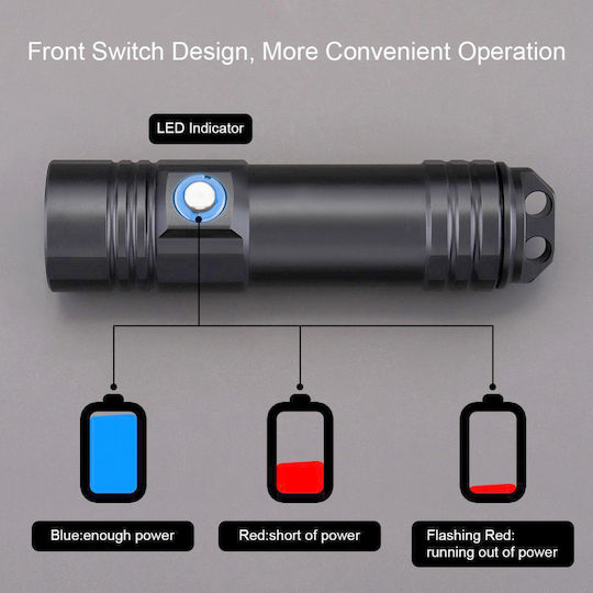 Invictus Diving Safety Light Rechargeable LED with Brightness 800lm for Maximum Depth 80m