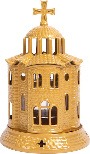Metal Cylindrical Vigil Oil Lamp Church 1 Piece Silver