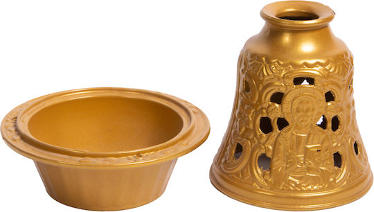 Metall-Vigil-Öllampe Glocke 1 Stück Gold