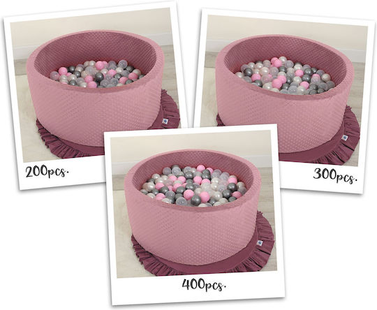 Bobono Trockener Pool Minky H-40 cm 200 Bälle Retro Pink