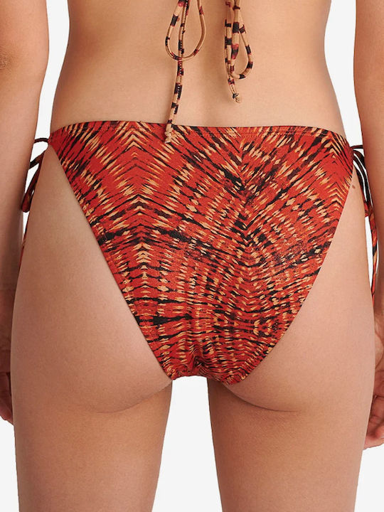 Bikini Slip mit Schnürchen Braun