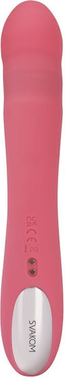 Svakom Vibrator Kaninchen mit Fernbedienung mit Schubfunktion 18.6cm Rosa