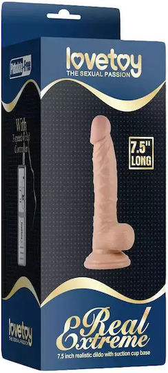 Lovetoy Ρεαλιστικό Dildo με Όρχεις και Βεντούζα Flesh 19cm
