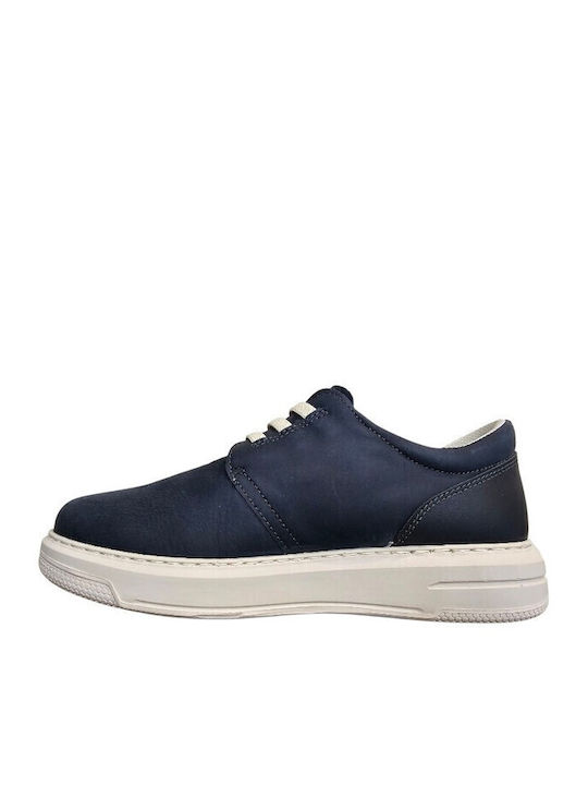 Men's Leather Casual Shoes Blue