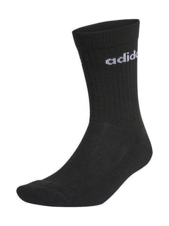 adidas Linear Crew Athletic Socks Black