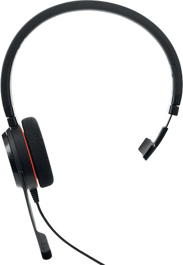 Jabra Evolve 20 Mono На ушите Мултимедийни слушалки с микрофон и връзка USB-A в Черен цвят