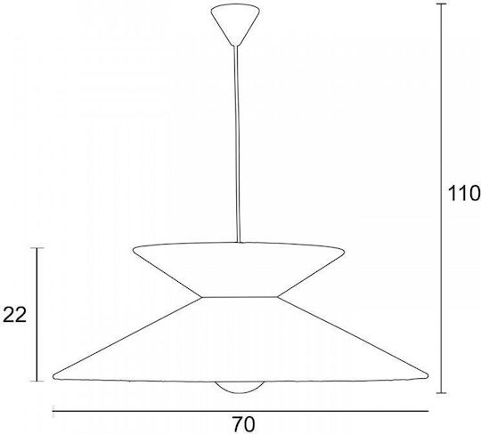 ArkoLight Pendant Light Brown with Rope for Socket E27 70cm