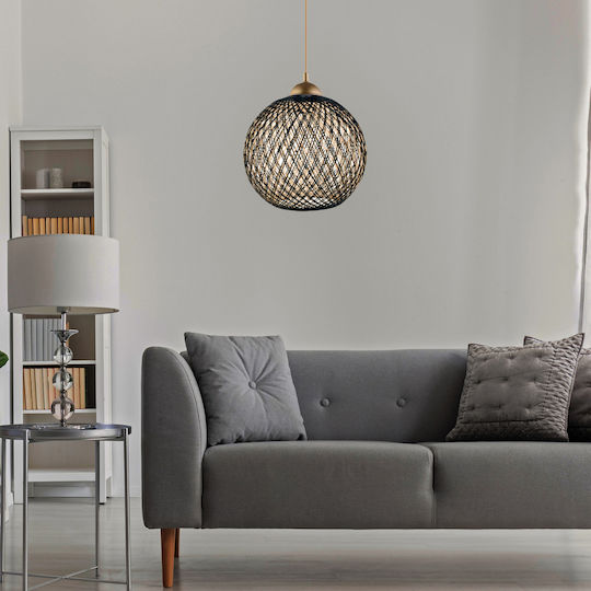 HomeMarkt Verstellbare Deckenleuchte Braune Boho mit Lampenbirnensockel E27 36x36x65cm