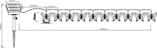 Globo Lighting Hanging Solar Light Garland IP44