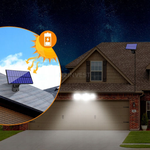 SPM Wall Mounted Solar Light with Cold White Light 6000K IP65