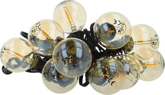 Forever Light +10 Led Κρεμαστό Ηλιακό Φωτιστικό Γιρλάντα Μπλε με Φωτοκύτταρο IP44