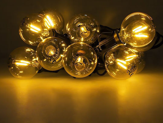 Forever Light +10 Led Κρεμαστό Ηλιακό Φωτιστικό Γιρλάντα Μπλε με Φωτοκύτταρο IP44