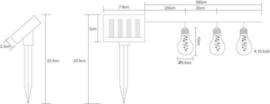 Globo Lighting Соларна Светлина Гирлянда IP44