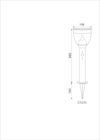 Globo Lighting Καρφωτό Ηλιακό Φωτιστικό 6W με Αισθητήρα Κίνησης IP44