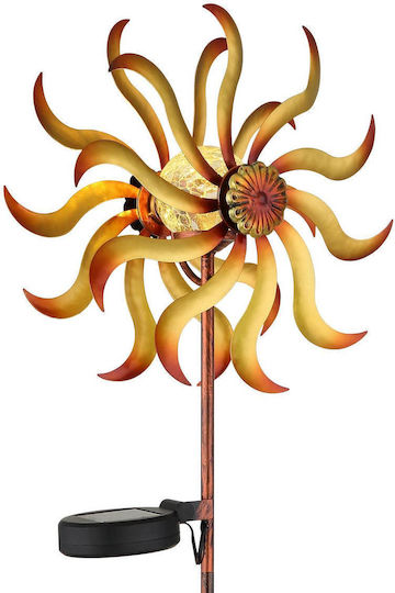 Globo Lighting Spiked Solar Light Flower with Warm White Light 3000K IP44 22cmx12cmx92cmcm
