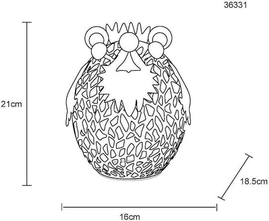 Globo Lighting Tabletop Solar Light with Warm White Light 3000K IP44 16cmx18.5cmx21cmcm