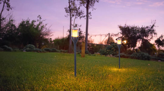 Globo Lighting Spiked Solar Light Torch 0.2W with Warm White Light 1600K IP44