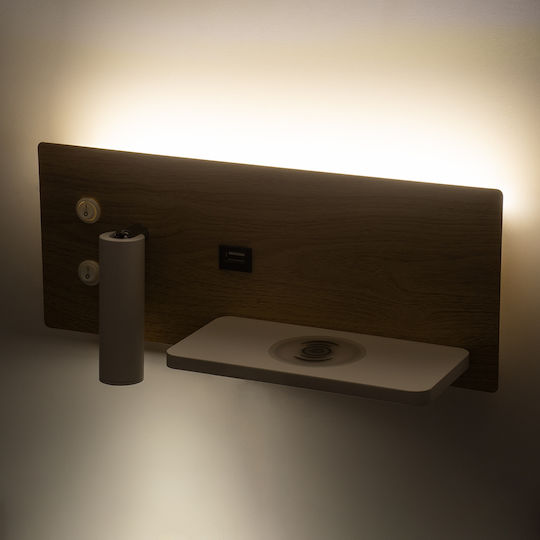 GloboStar Paladin Modern Lamp Wall with Integrated LED and Natural White Light 30x11x12cm
