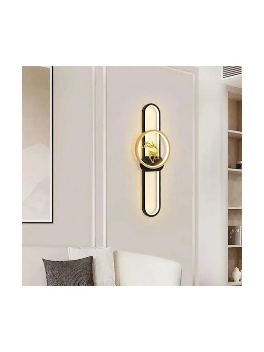 H16 Modern Wandleuchte mit Integrierte LED und Warmes Weiß Licht Gold 20x20x16cm