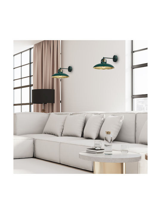 Eko Light Felix Vintage Lamp Wall with Socket E27 Green 30cm
