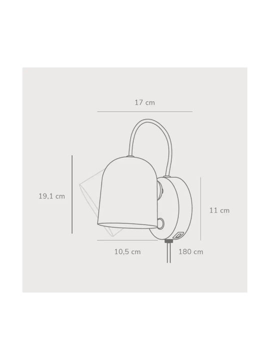Nordlux Modern Lamp Wall with Socket GU10 Black 19.1x17cm
