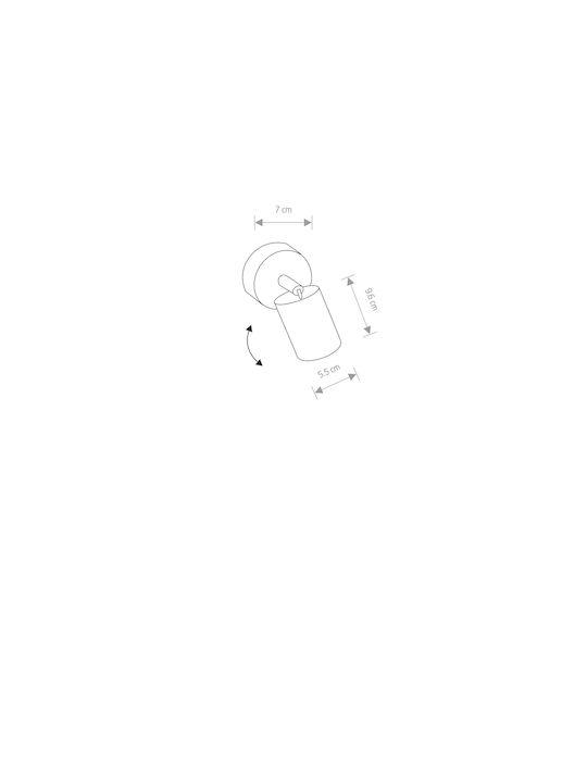 Nowodvorski Eye Spot Single Spot with Socket GU10 in White Color