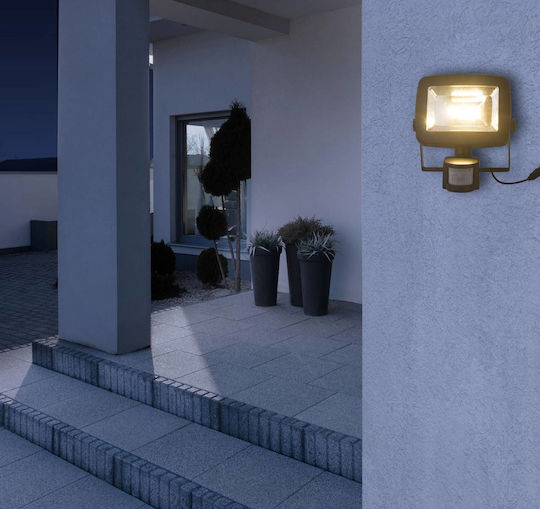 Globo Lighting Στεγανός Ηλιακός Προβολέας LED 3W Θερμό Λευκό 2700K με Αισθητήρα Κίνησης IP44