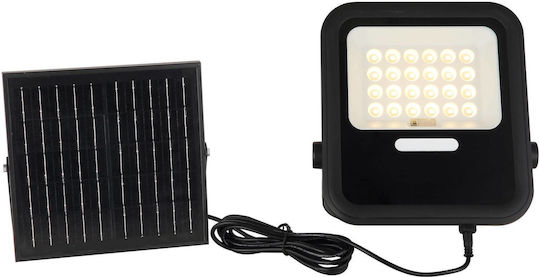 Globo Lighting Στεγανός Ηλιακός Προβολέας LED 6.5W Θερμό Λευκό 3000K με Τηλεχειριστήριο IP65