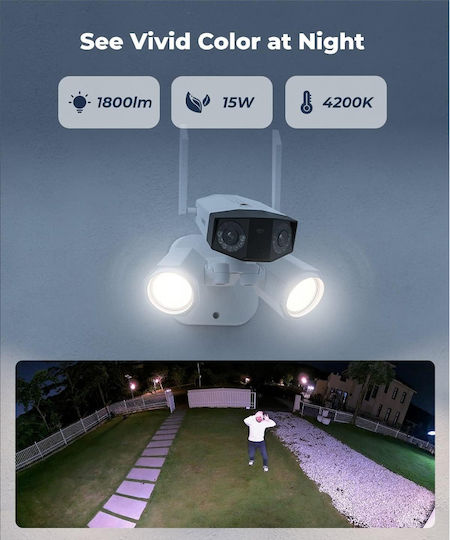 Reolink Floodlight Series F750P IP Surveillance Camera Wi-Fi 4K Waterproof with Two-Way Communication