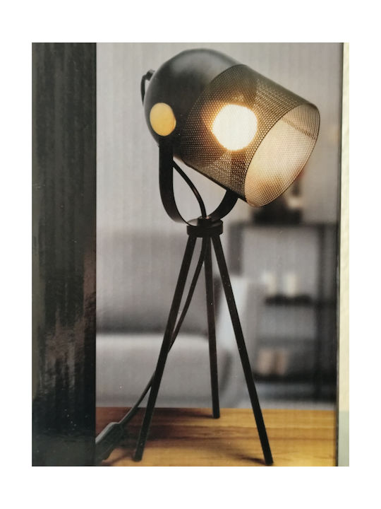 Decorative Lamp with Socket for Bulb E14 Black