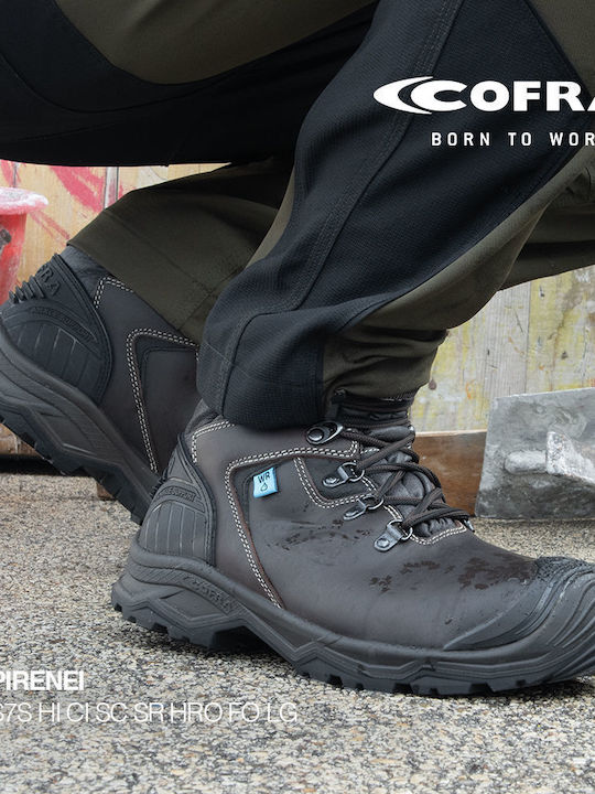 Cofra Pirenei Boots Work Brown with Certification P, CI, FO , HI, HRO, (M),SR