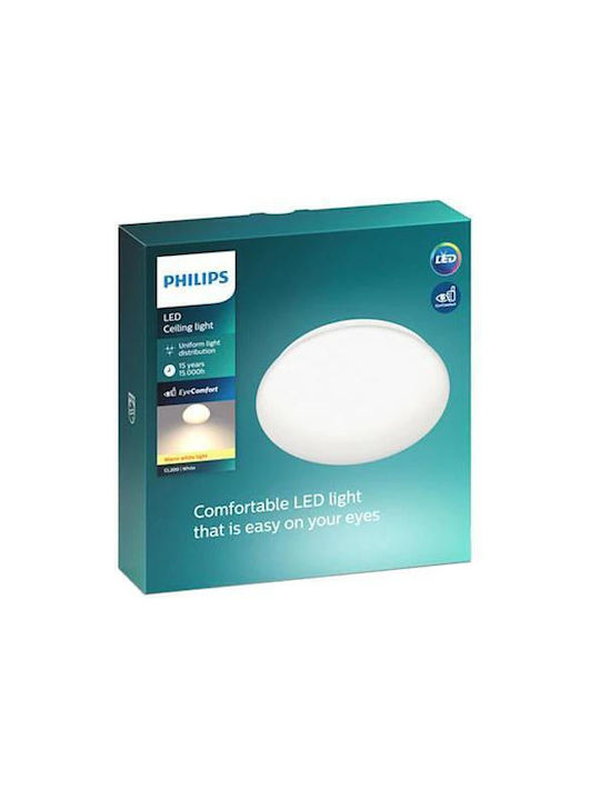 Philips Moire Ceiling Mount Light 32cm White with Integrated LED