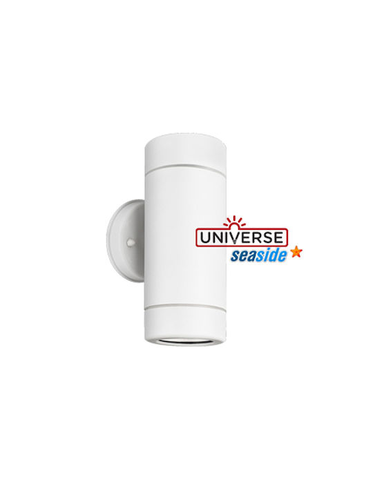 Universe Επιτοίχιο Εξωτερικό Σποτ GU10 IP44 Διπλής Δέσμης 9x12.8εκ.