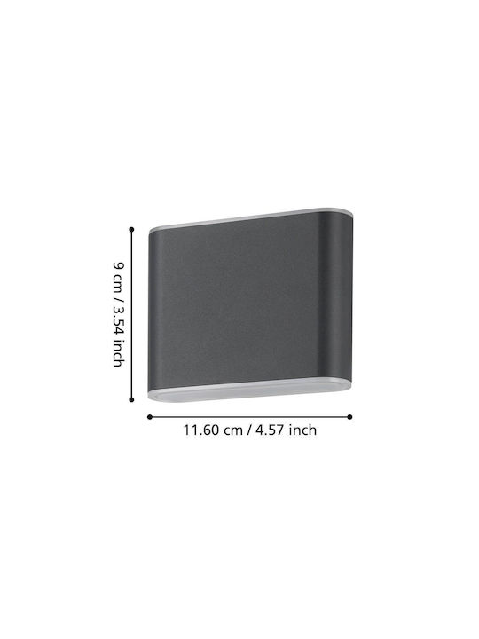 Eglo Xled Стенен Външен Плафон IP65 Двоен лъч 11.5x9εκ.