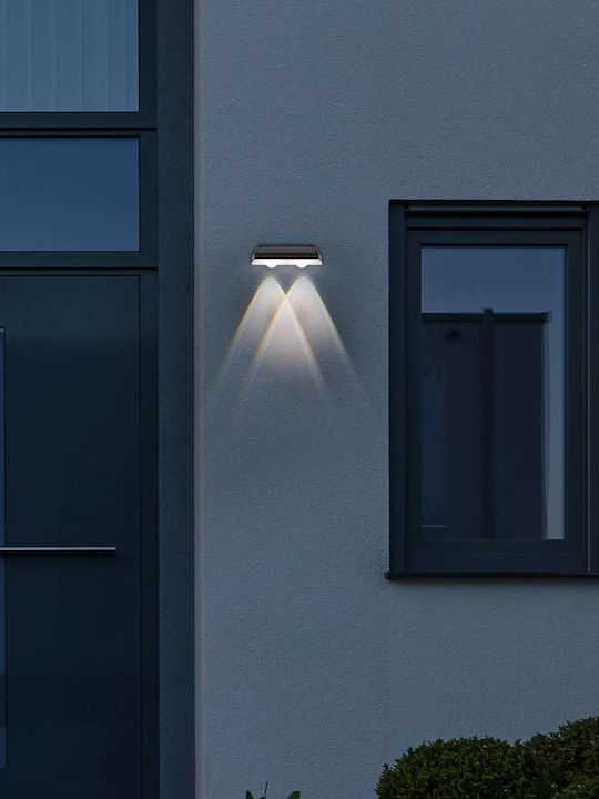 Globo Lighting Επιτοίχια Εξωτερική Πλαφονιέρα LED IP44 0.4W με Ψυχρό Λευκό Φως 14x3.7εκ.