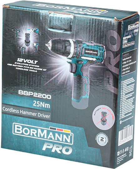 Bormann Pro BBP2200 Percussive Drill Driver Battery Solo 12V