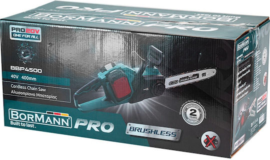 Bormann Pro BBP4500 Αλυσοπρίονο Μπαταρίας Brushless 40V 6kg με Λάμα 40cm