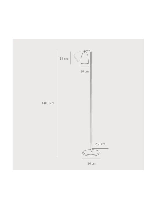Nordlux Nexus Floor Lamp H104.8xW26cm. with Socket for Bulb GU10 Black