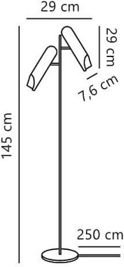 Nordlux Floor Lamp with Socket for Bulb GU10 Black