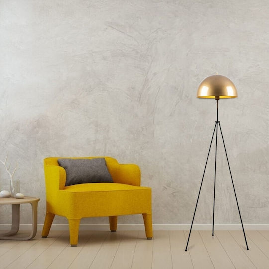Opviq Floor Lamp H170xW50cm. with Socket for Bulb E27 Black