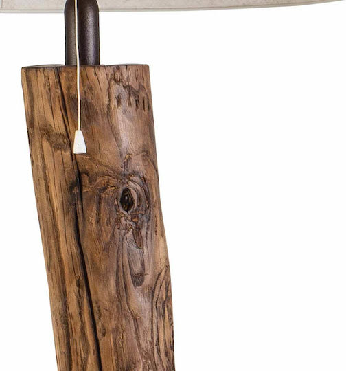 Vintage Floor Lamp H160xW50cm. with Socket for Bulb E27 Brown