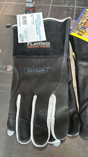 Weldas Gloves for Work Welding Black Leather 1pcs