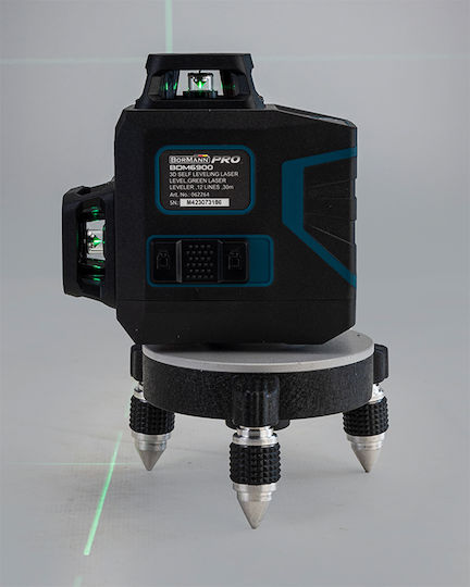 Bormann Pro BDM6900 Αυτορυθμιζόμενο Γραμμικό Αλφάδι Laser Πράσινης Δέσμης με Εύρος Εργασίας 30m