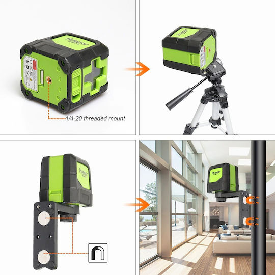 Huepar Self-leveling Linear Laser Level Green Beam with Working Range 20m